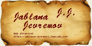Jablana Jevremov vizit kartica